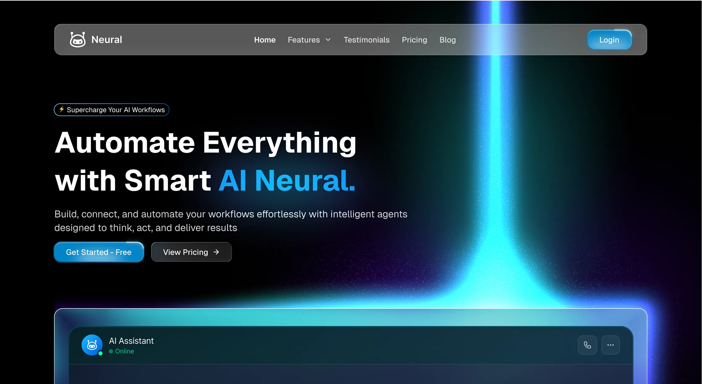 Neural — AI App Landing page